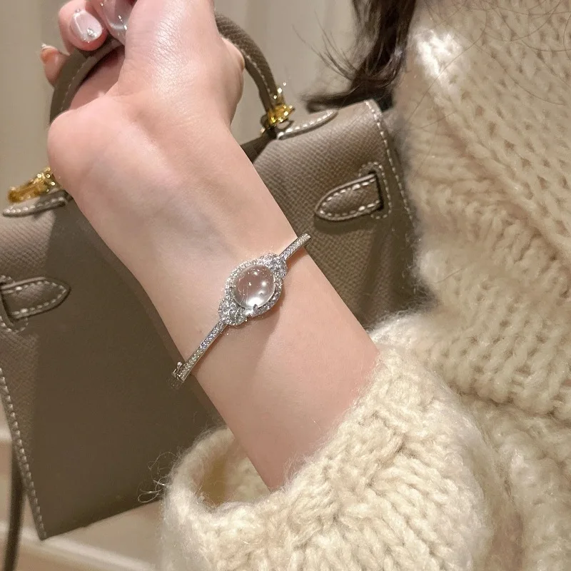 

Lavender Chalcedony High Icy Cuff – Heavy Duty Chinese Design for Balancing Solar Plexus Chakra & Personal Power