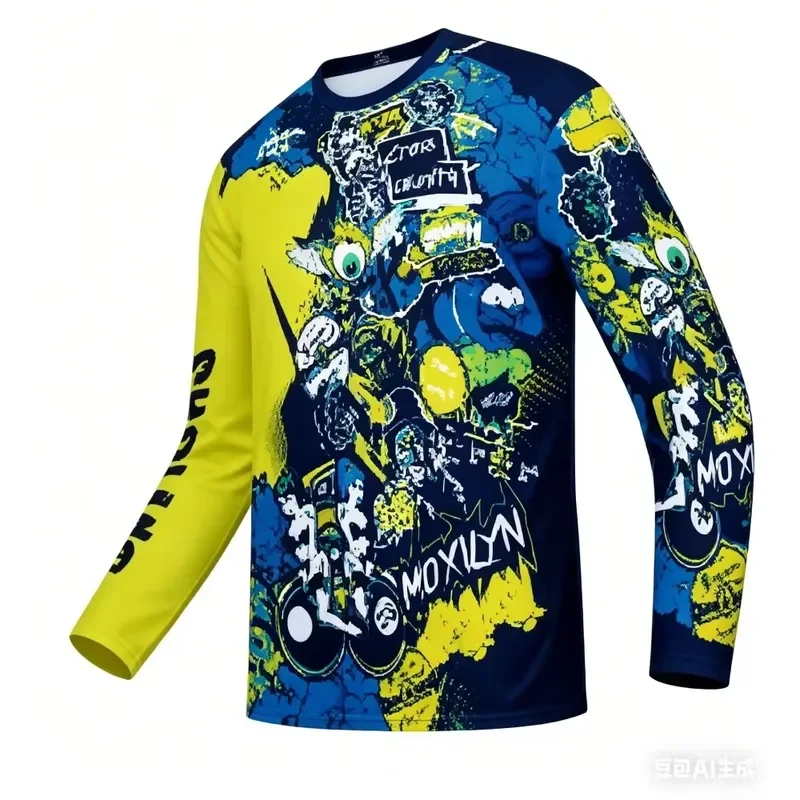 3D Long Sleeve 2026 Popular Cycling Jersey MTB Mountain Bike Shirt Men Breathable Quick Dry Bicycle Clothing Pro Team Wear