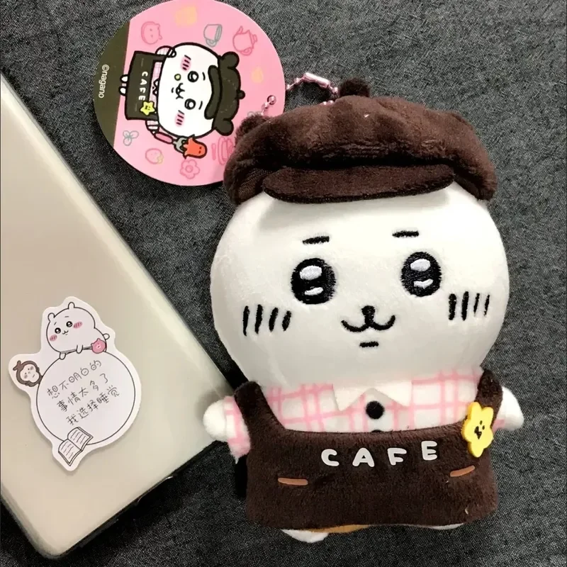 Chiikawa pluche hanger karakter randapparatuur koffie serie Hachiware Usagi Kawaii pluche sleutelhanger tas decoratie kerstcadeaus