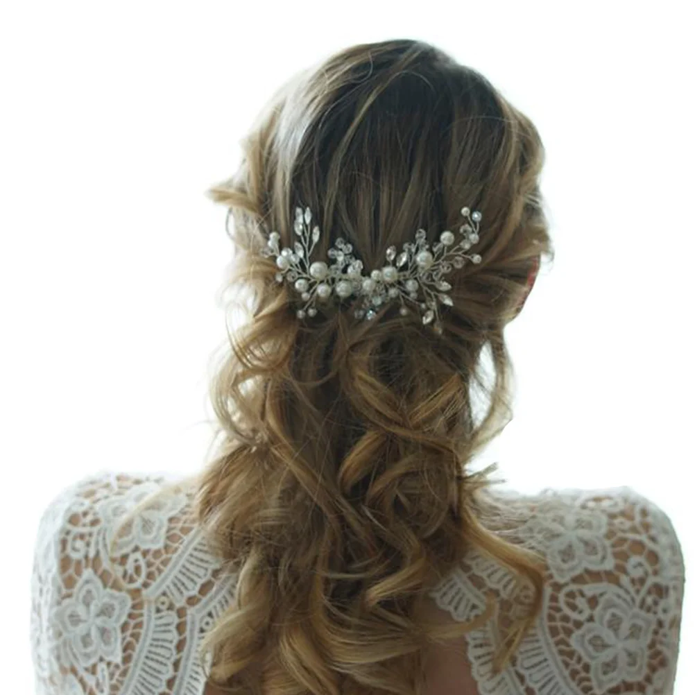 

1 Pc Bride Hair Piece Pearl Headdress Wedding Hair Comb Hair Accessories Bridal Hair Comb Women Hair Piece