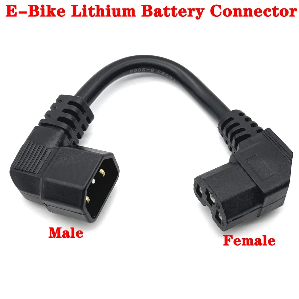 3Pin Male Female E-bike Battery Charging Socket Electric Car Connector Charging Plug Universal Three Vertical Cable for 36V 48V