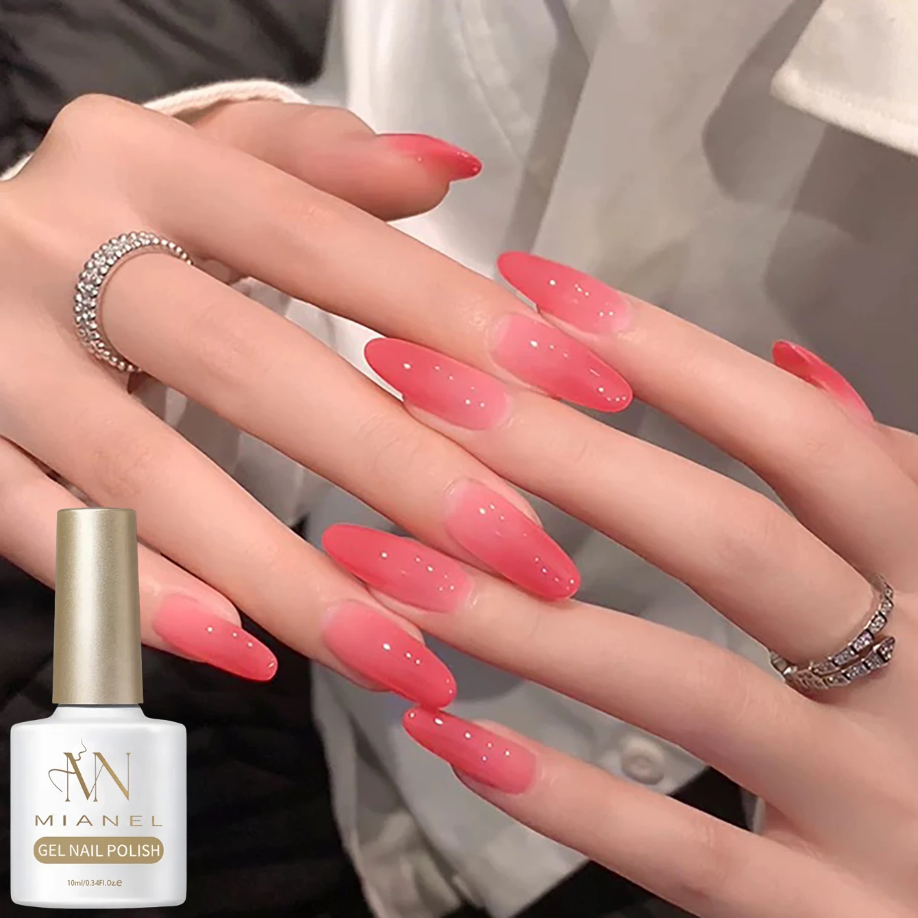 MIANEL 10ML Guava Blush Nude Gel Nagellack 2026 Neu Rein und Feuchtigkeitsspendend Aufhellender Nagelkunst-Salon Rosa Nägel