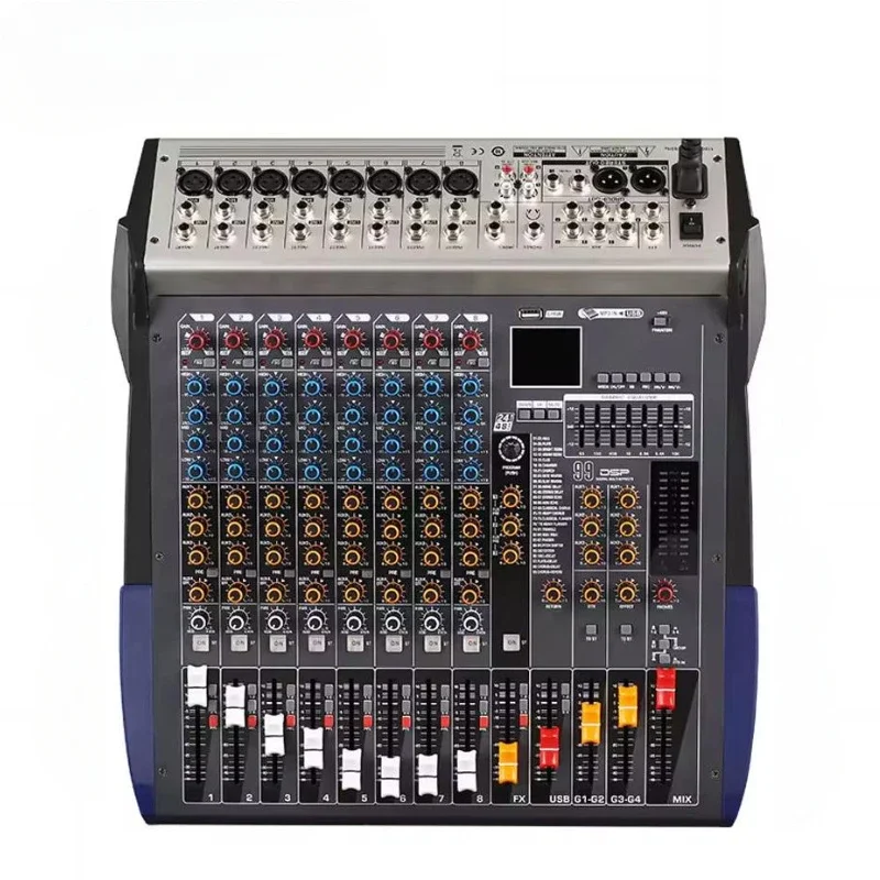 

Professional Dj Console Mixer Audio Music Karaoke Recording Studio 8 Channel External Audio Live Interface USB Sound Card