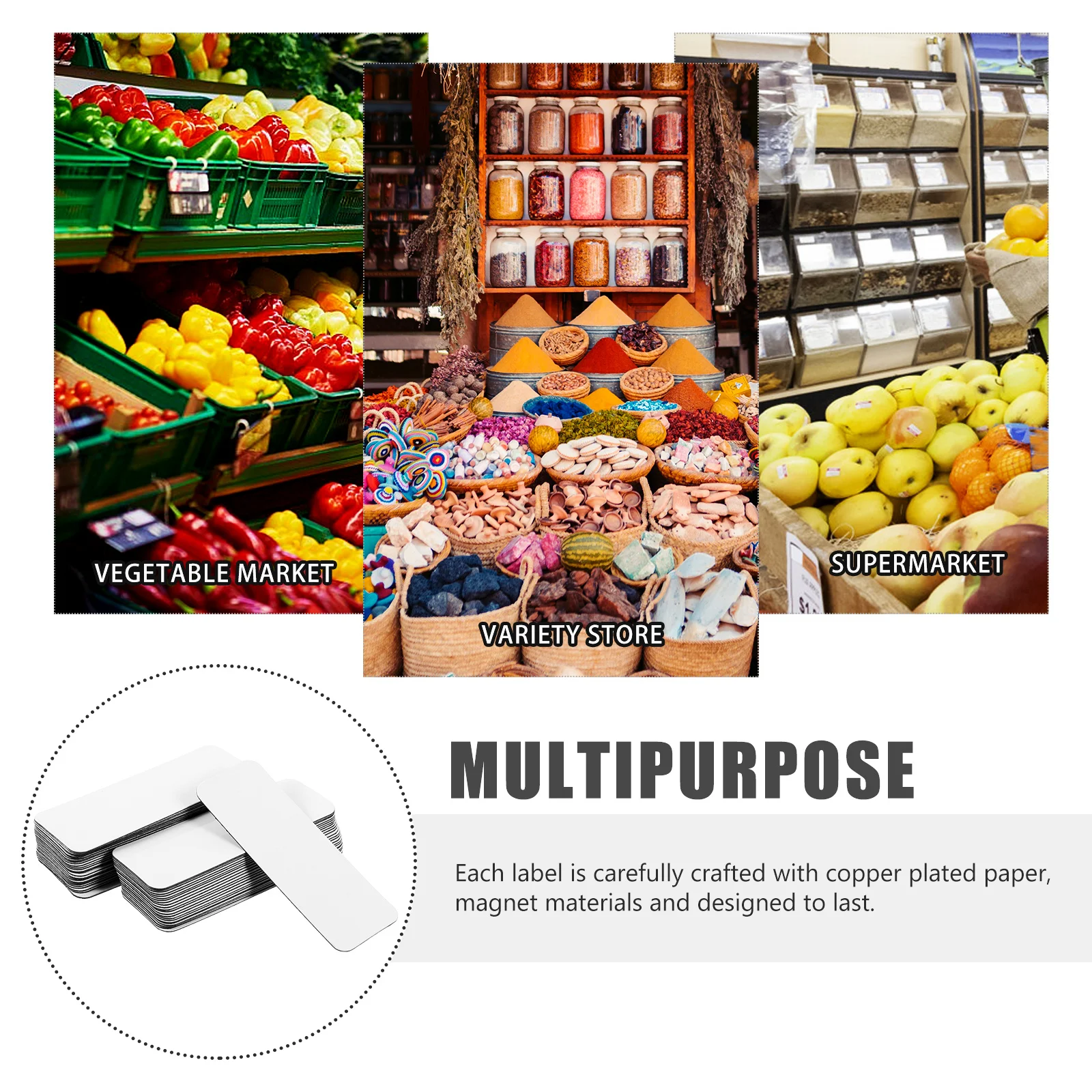 

Dry Erase Magnetic Labels 54 Pcs Flexible Writable Name Tags for Whiteboard Refrigerator Message Boards Organization