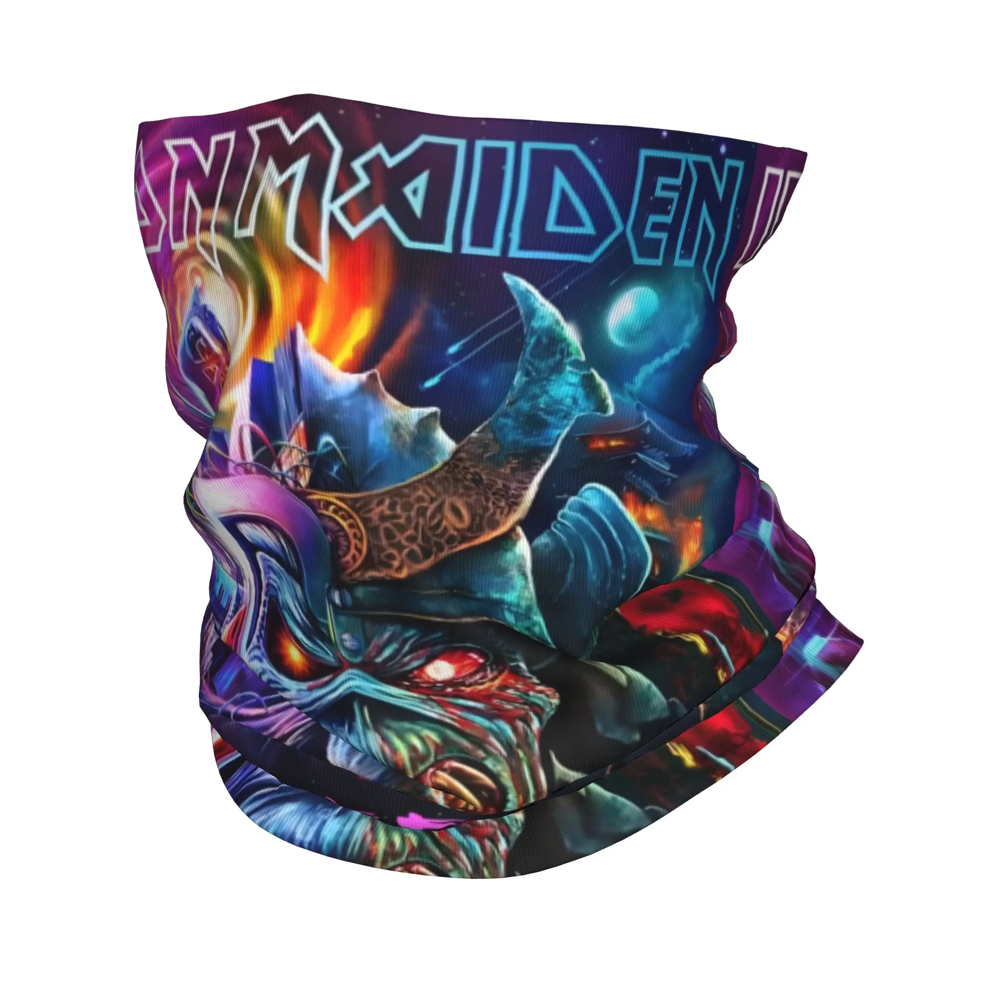 مخصص I-Irons M-Maidens باندانا الشتاء الرقبة أدفأ الرجال يندبروف التفاف الوجه وشاح كارتون الهيكل العظمي القوطية روك الجراب عقال