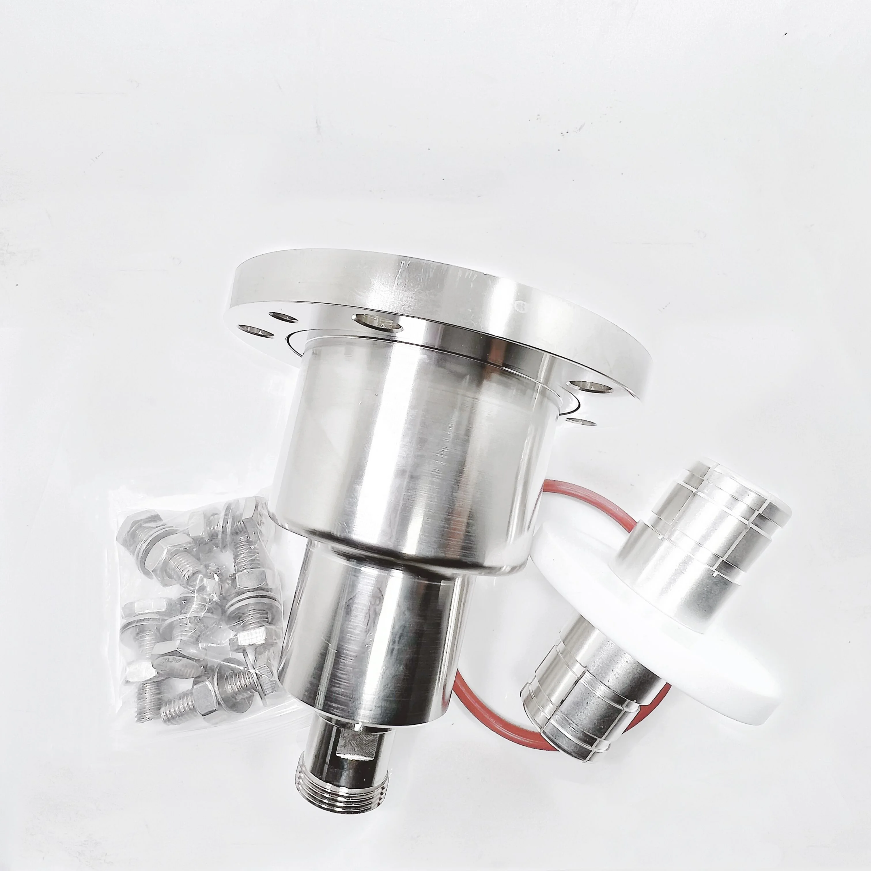 

3-1/8\" EIA Flange to DIN 7-16 Female Jack Adapter Coaxial Connector