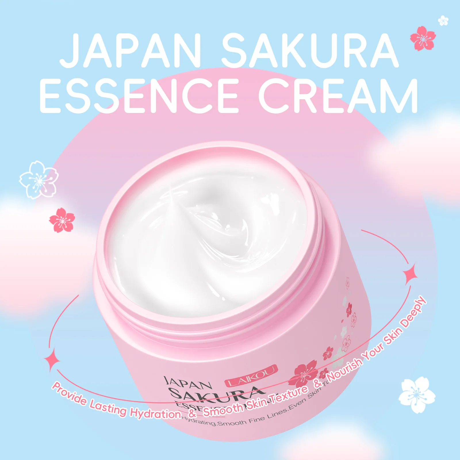 

SAKURA Face Cream Smoothing Moisturizer Whitening Nourishing Oil Control Skin Care Cleansing Care