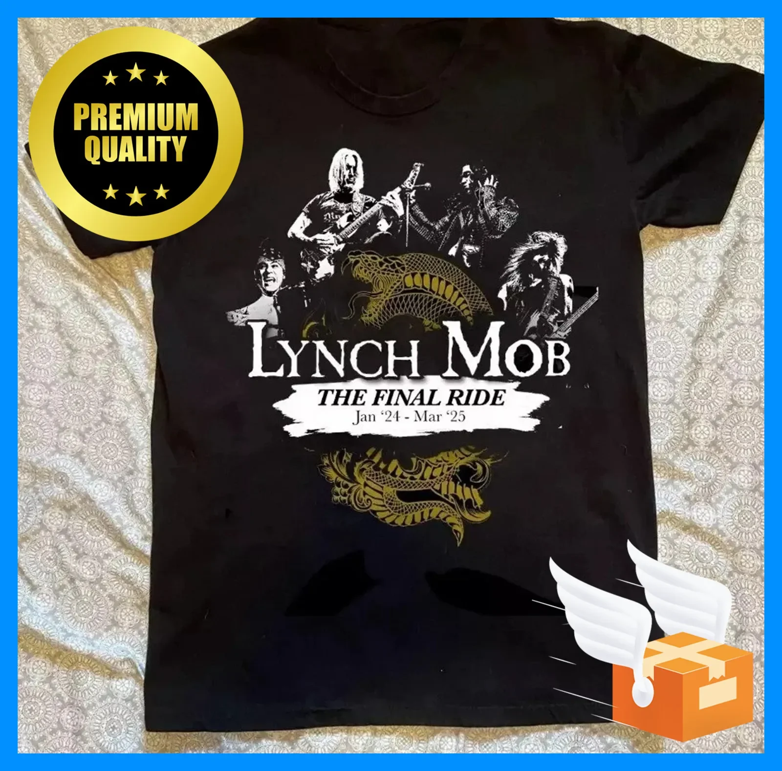 Lynch Mob the final ride 2025 Tour TShirt Short Sleeve