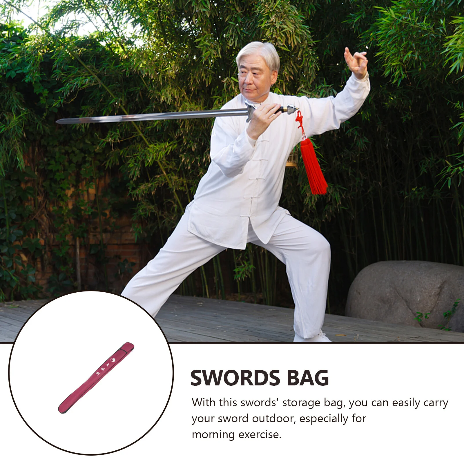 Tai Chi Sword Sets Swords Bag Portable Morning Exercise Carrier Chinese Kung Fu