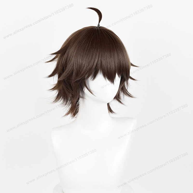 Ouma Shu Cosplay Wig 30cm Short Brown Man Hair Anime Heat Resistant Synthetic Wigs