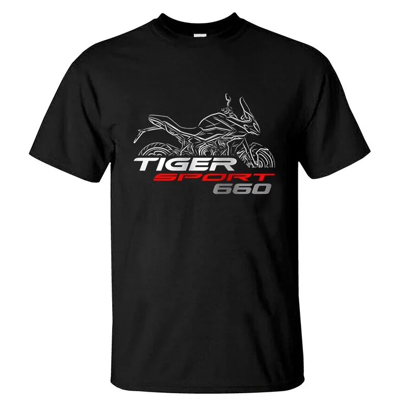 2024 Men T Shirt Casual T-shirt Triumphs Tiger Sport 660 Graphic Summer Short Sleeves 100% Cotton S-3XL Cool Tee