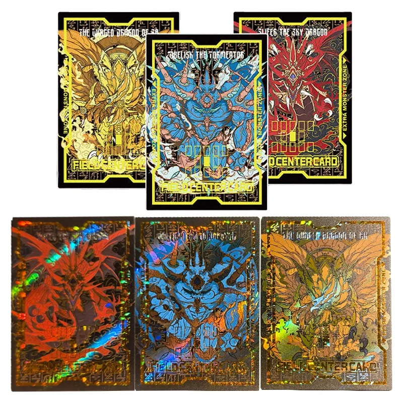 

Ю-Ги-О! DIY самодельные египетские центральные карты с местами Бога, 3 шт./компл., обелиск, тортерщик, цветная флэш-крафт, коллекционная карта, игрушка в подарок