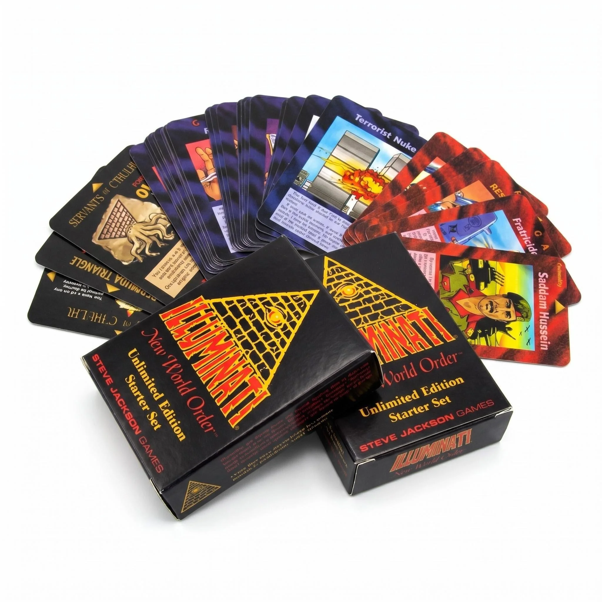 for Illuminati 1995 Edition English Version Board Game Cards 110pcs Fun Party Game Novel Peripheral Collection Card Holiday Gift
