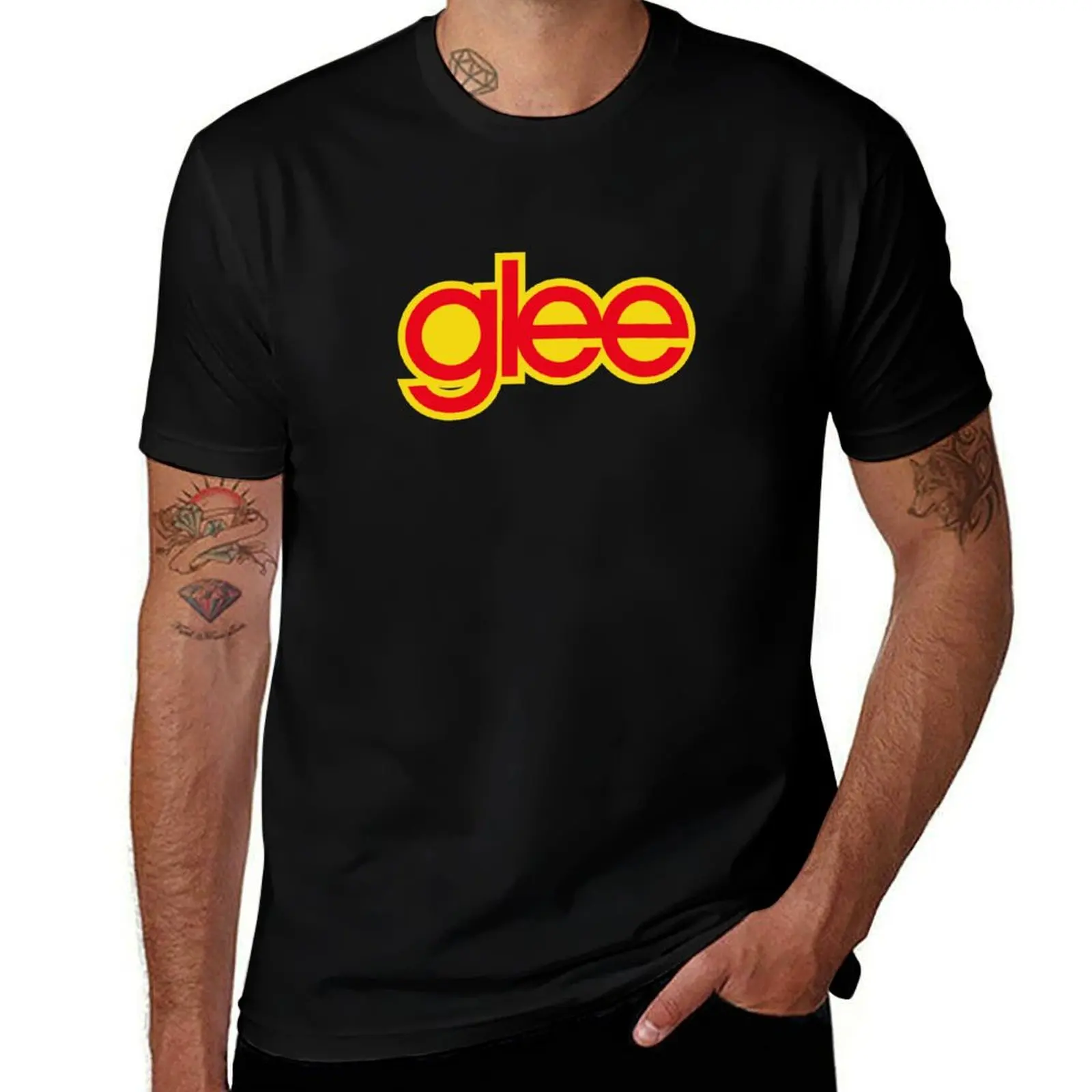 

Glee logo - Red and yellow T-Shirt graphic tee shirt cute clothes plain t shirts men
