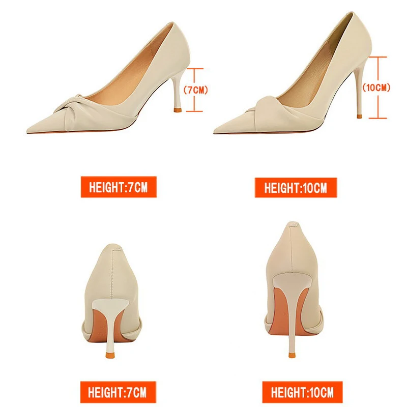 BIGTREE Shoes Pumps Women New Designer Bow-knot High Heels Elegant Banquet Heels Women Shoes Sexy Party Shoes Large Size 42 43