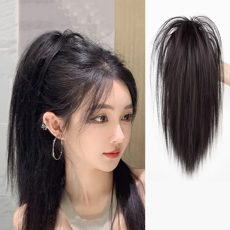 New Horsetail Wig Female Half Tied Ponytail Braid Simulation Hair Grab Clip Chicken Hair Wig Piece Fountain Ponytail Braid