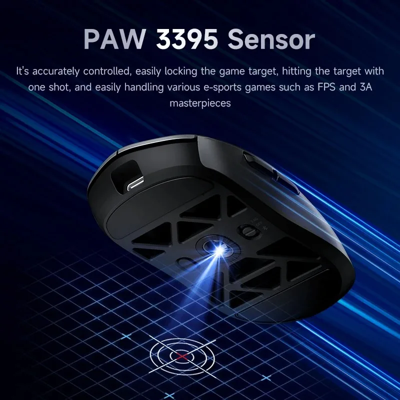 MCHOSE AX5 V2 Wireless Gaming Mouse 8KHz Polling PAW 3950 42000DPI Optical Sensor 56g Tri-Mode 130h Battery Magnesium Alloy view 2