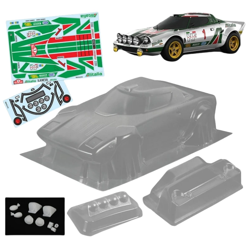 

TM118 1/10 Mini Lancia Stratos Clear body shell 165mm for RC Rally car 210mm Wheelbase Tamiya M Chassis Carten M210 3Racing