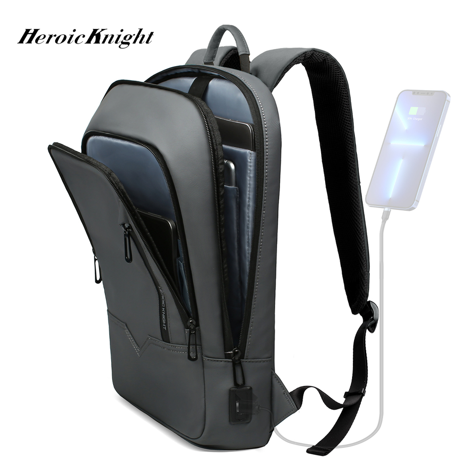 Heroic Knight Laptop Backpack Man Business Minimalist Backpack Slim Waterproof Travel Pack School Multi-functional Work Backpack