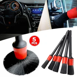 1/2/3/5pcs Car Cleaning Brush Kit Automotive Detail Brushes Car Interior Detailing Brush Set Wheel Rims Clean Brush Car Washing