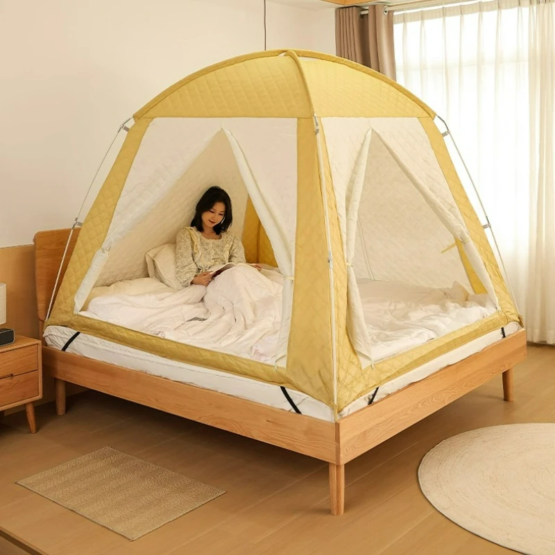 LTT Indoor Home Bed Warm Windproof and Coldproof Cotton Thickened Tent in Autumn and Winter