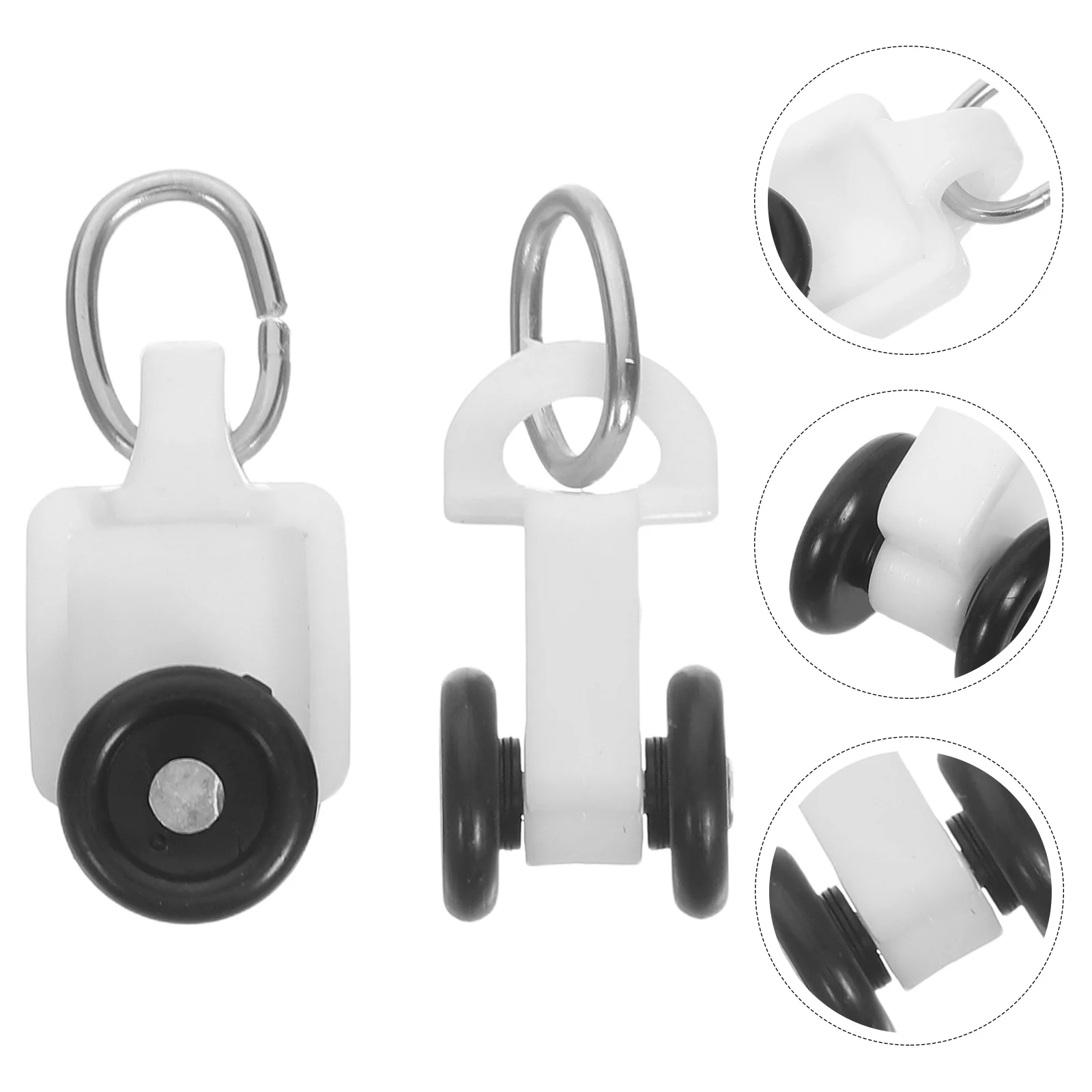 

100Pcs Modern Curtain Track Slider Rollers Twin Wheeled Gliders Easy Operation Silent Movement Compatible with Various Interior