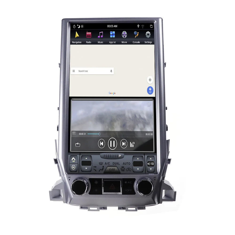 For Toyota Land Cruiser LC200 2016 - 2019 Android Radio Multimedia Car Cassette Recorder Stereo Player Tesla GPS Navi Head Unit