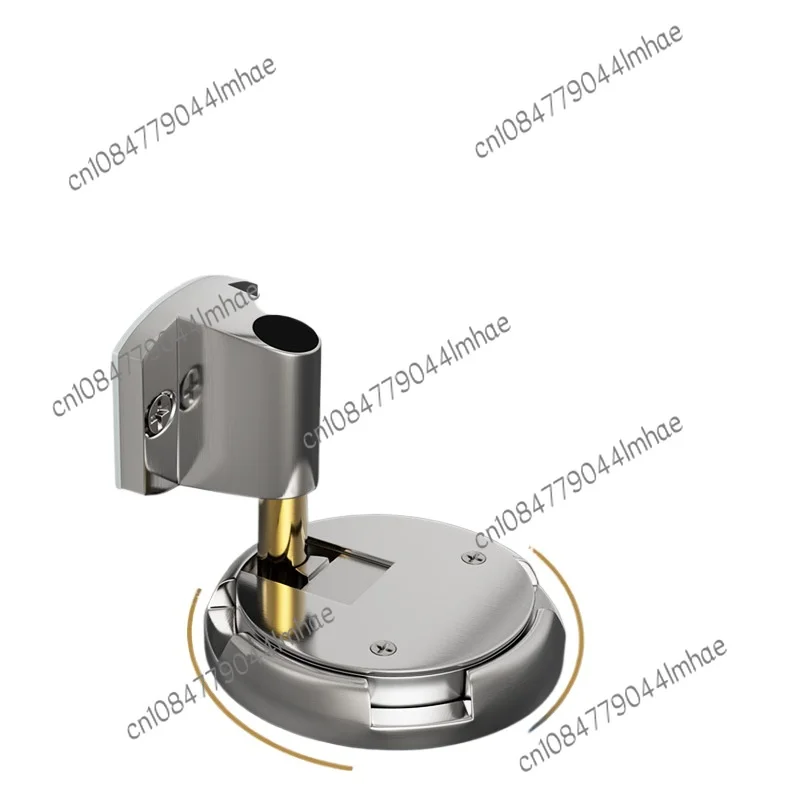 Windproof floor suction no punch  bathroom door resistance non-magnetic push pressure mechanical automatic locking