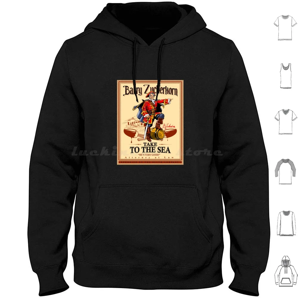 Take To The Sea! Hoodies Long Sleeve Comedy Humor Bluth Company Henry Winkler Parody Label Rum Arrested Development