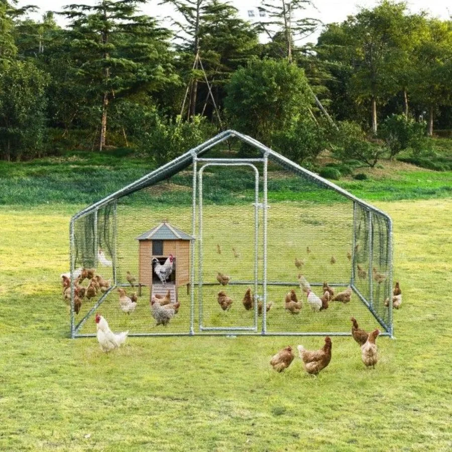 

Large Walk in Shade Cage Chicken Coop with Roof Cover