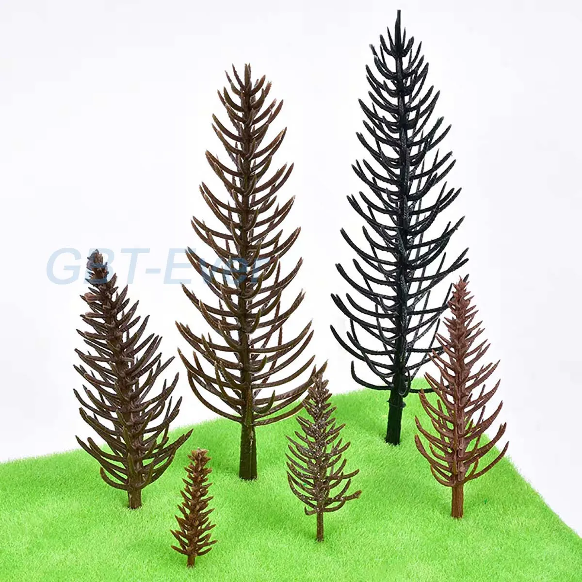 5/10/20Pcs 4-14cm miniaturowa symulacja plastikowe drzewa modeli pień drzewa pociągu kolejowego parku ogrodowego sceneria mikro element dekoracji