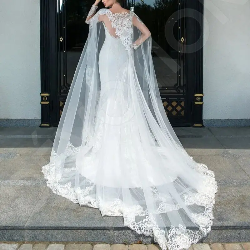 Lace Applique Bridal Wraps, Catedral do casamento Capa, Branco e Marfim Xales, Custom Made