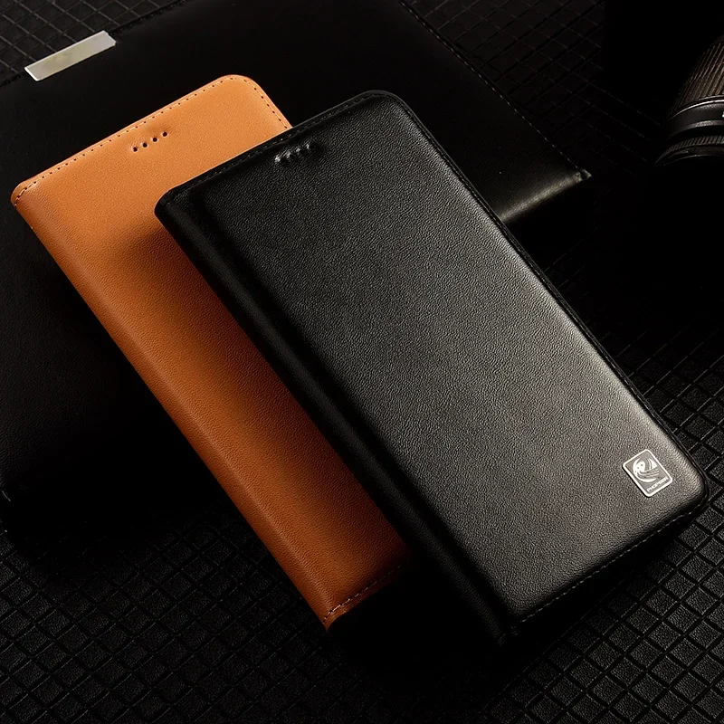 For XIAOMI POCO X6 X5 Pro X6Pro 5G Flip Case Napa Texture Magnetic Cover Luxury Cowhide Genuine Leather Card Pocket Wallet Cases