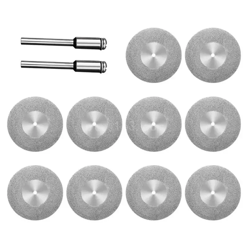 

10Pcs Diamond Cutting Wheel Cutting Discs for Rotary Tool Disc Drill Cutter and Mandrel for Glass Tile Metal