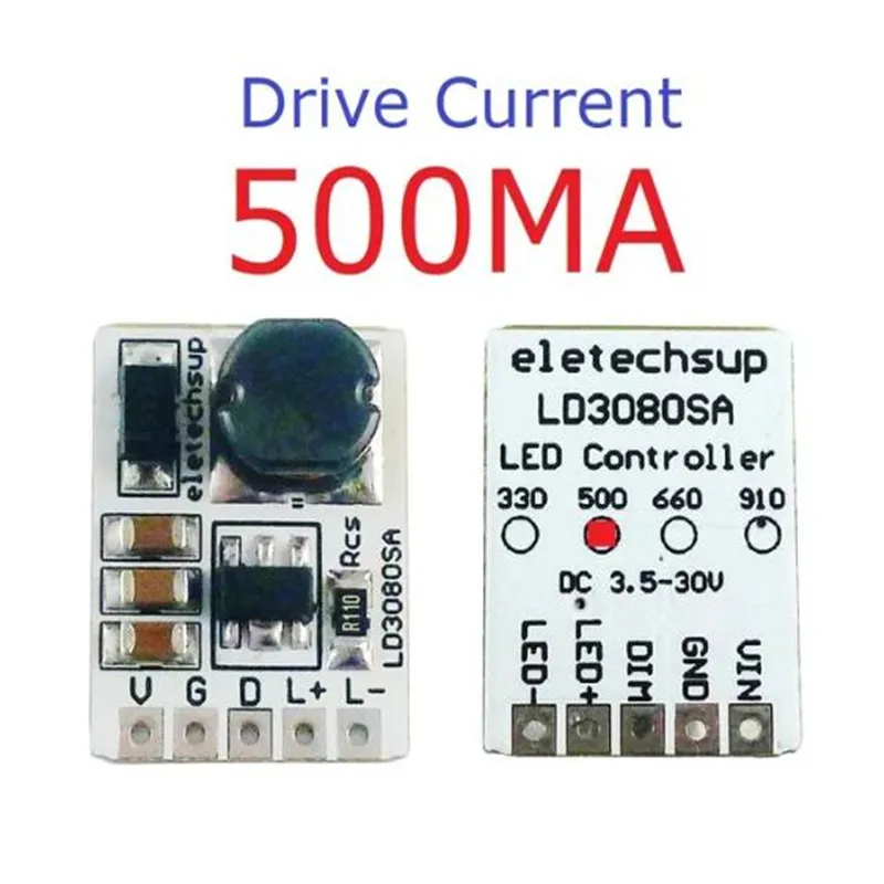 10pcs LD3080SA 20W DC 3.5-30V 330MA/500/660/910MA Step-down HB LED Driver Module