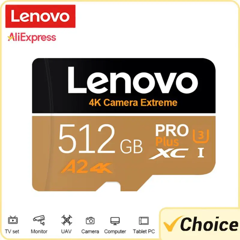 Original Lenovo Micro TF SD Card Memory Card C10 4K HD Trans 512GB SD Flash Cards For Camera GoPro DJI Nintendo Switch TF Card