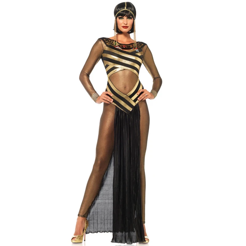 Costume da donna sexy di carnevale Cleopatra, greco antico egiziano, cosplay, vestito da festa operato da Halloween