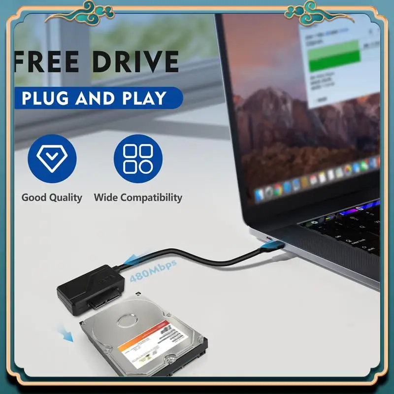(New)-USB 2.0 To Mini Sata II 7+6 13Pin Adapter Converter Cable For Laptop CD/DVD ROM Slimline Drive