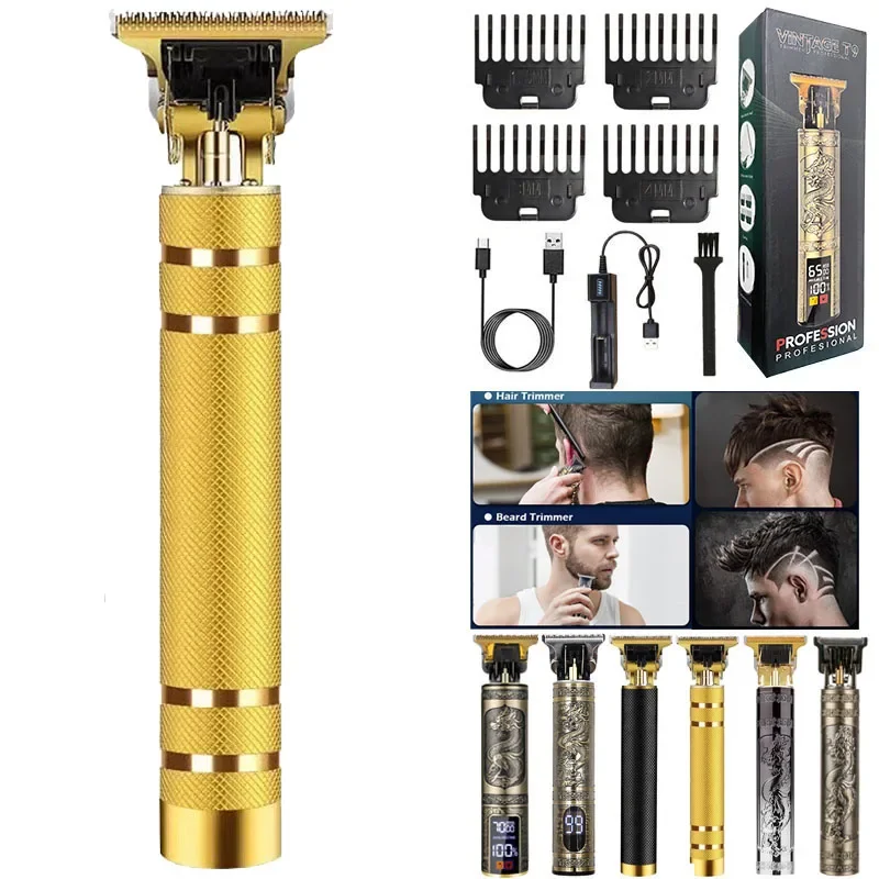 Hot Sale Cordless Usb Rechargeable Full Set Men Professional Barber Shop Beard Electric Hair Cutter Clipper Trimmer Cut Machine