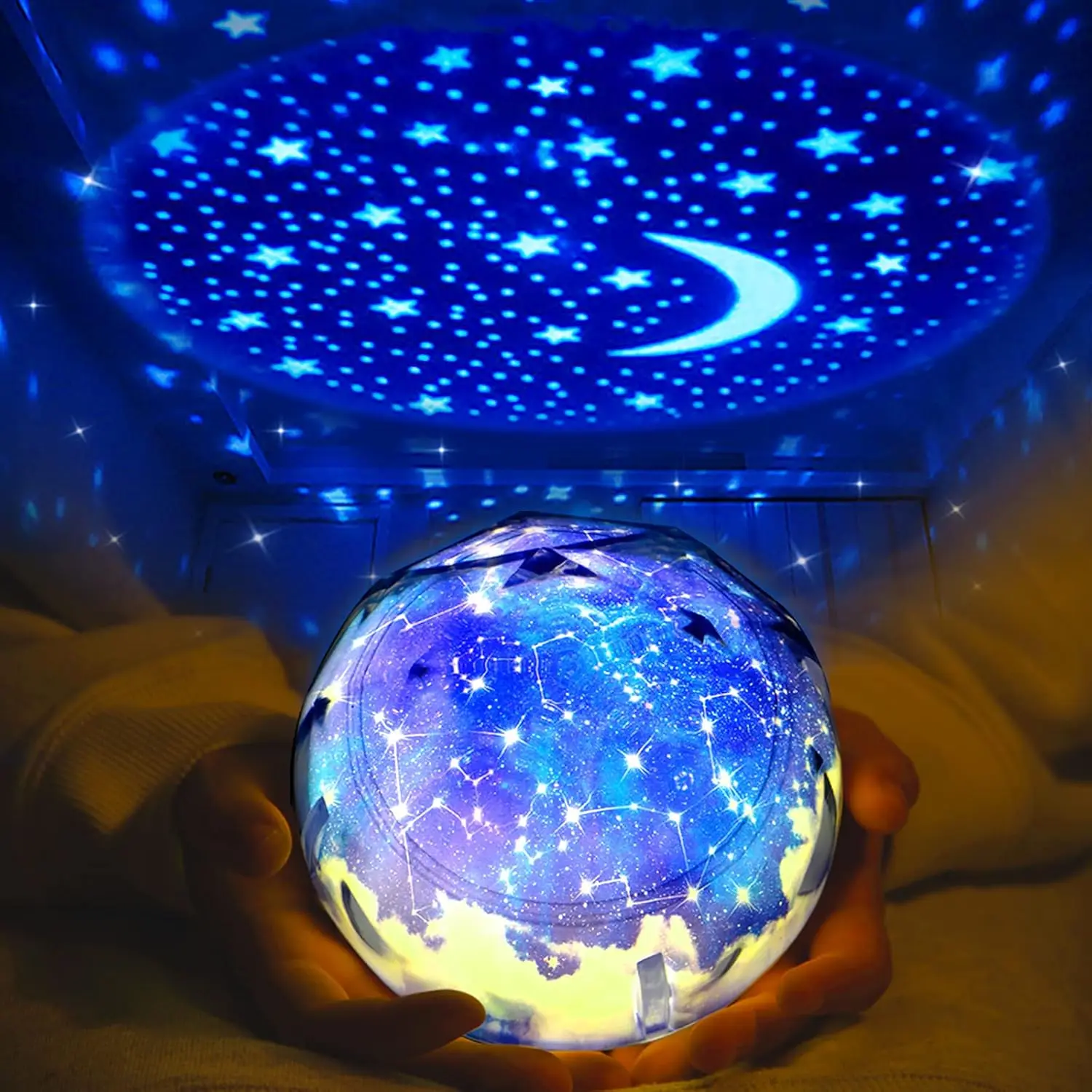 Starry Sky Night Light Planet Magic Projector Earth Universe LED Lamp Colorful Rotate Flashing Star Kids Baby Friends Gift