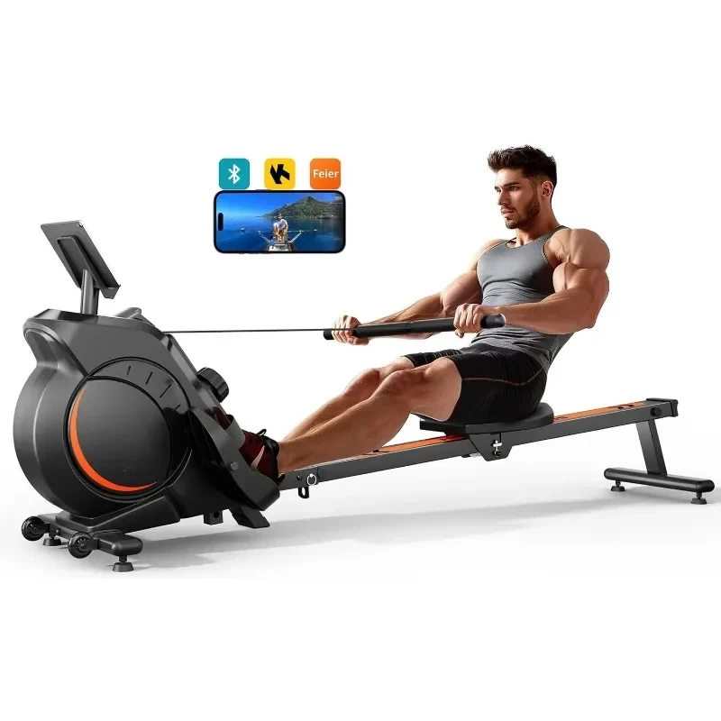 

Magnetic Water Rowing Machine 350 LB Weight Capacity Cushion Gym Machine Fitness Equipment