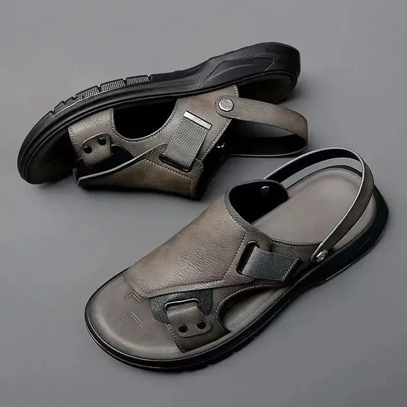 Shoes for Men Plastic Flat Open Toe Rubber Man Sandals Buy New Fashion Trend 2024 Non-slip Daily Use Stylish Cheap Liquidation V