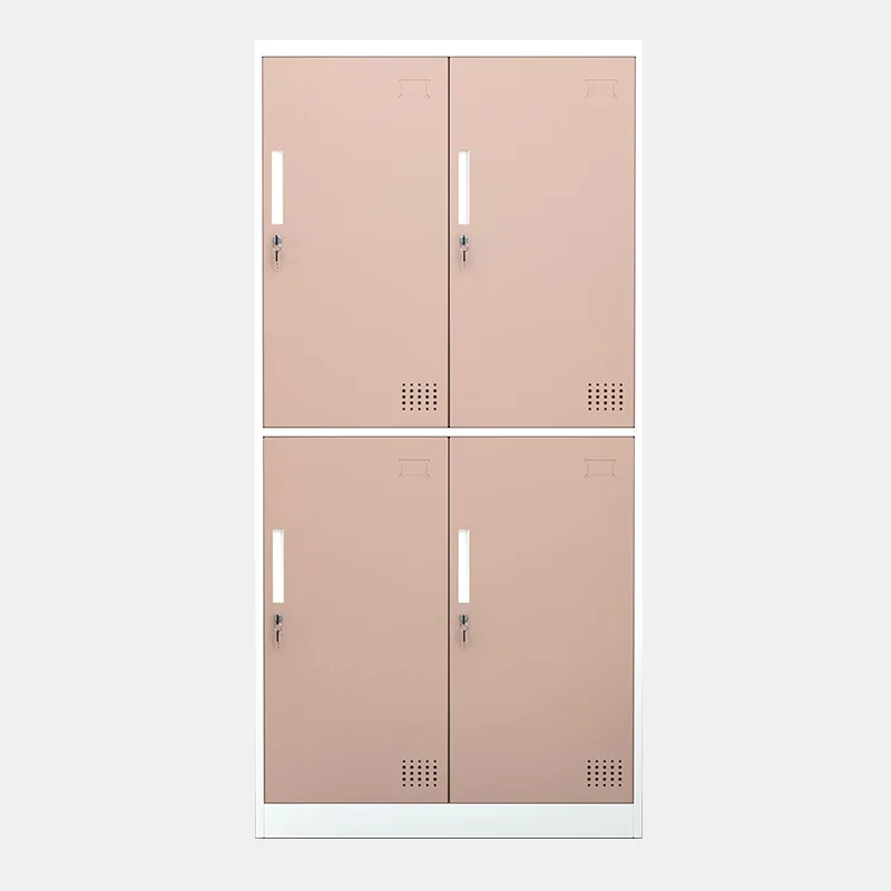 

Customized Metal Locker Gym Clothes Storage Steel 4 Doors Bedroom Swimming Pool Vertical Steel Locker