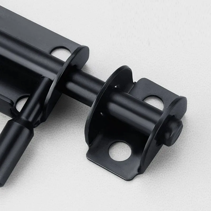 1PCS Non Perforated Stainless Steel Anti-Theft Bolt For Wooden Doors Old-Fashioned Bathroom Lock Sliding Door Lock Accessories 6