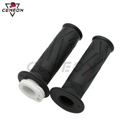 Motorcycle Dual Throttle Rubber Grip Handlebar Grip 22MM 7/8