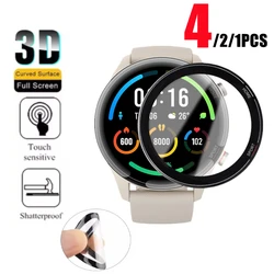 4-1PACK Zakrzywiona krawędź Pełna miękka folia ochronna do Xiaomi Watch Mi Color Sports Edition Smart Watch Screen Protector (nie szkło)