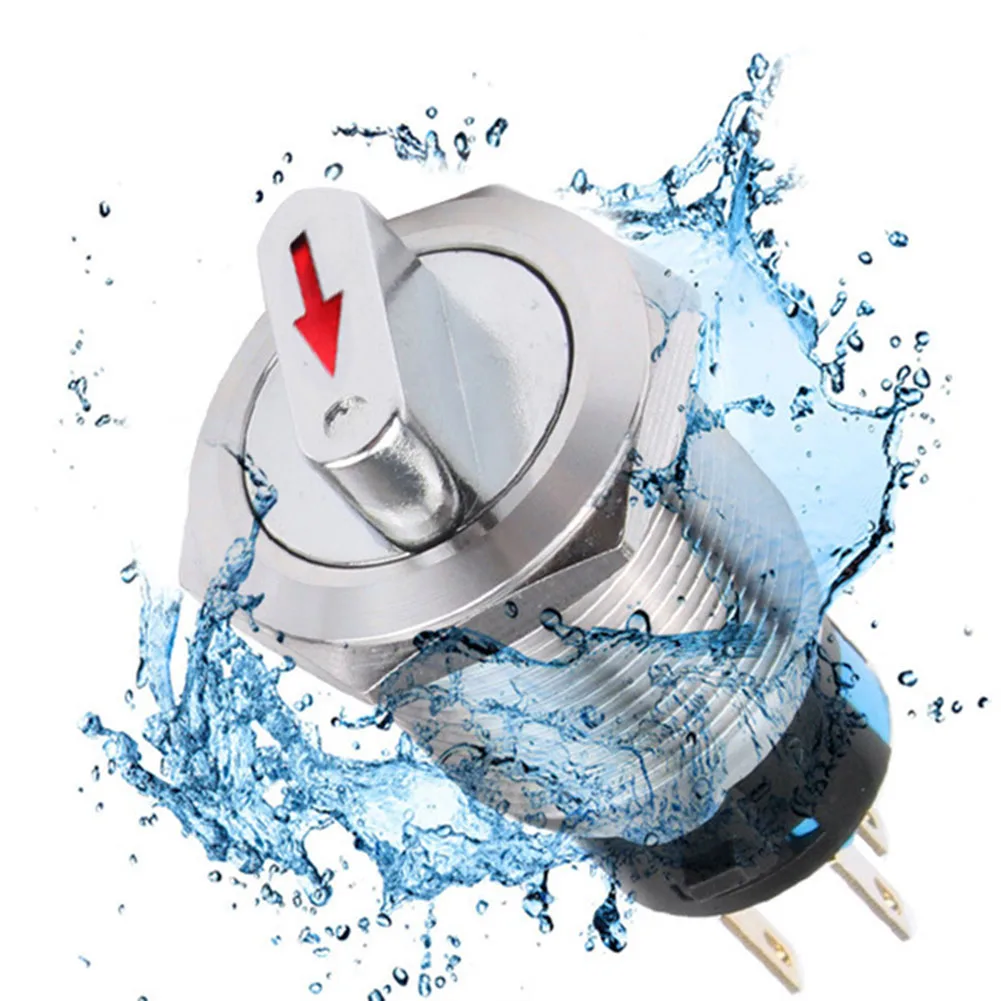 

19mm Momentary Rotary Push Button Switch Self-Reset LED Indicator IP66 IK09 Waterproof Switch For CNC Industrial Equipment