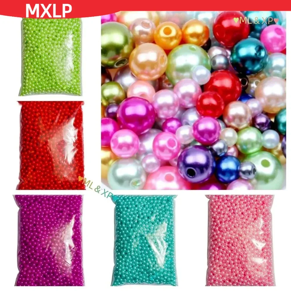 

500 Gram 3mm-12mm Round Beads 2 Holes Pearl For Craft Decorations Women Diy Clothes Jewelry Sew On Beads Accessories
