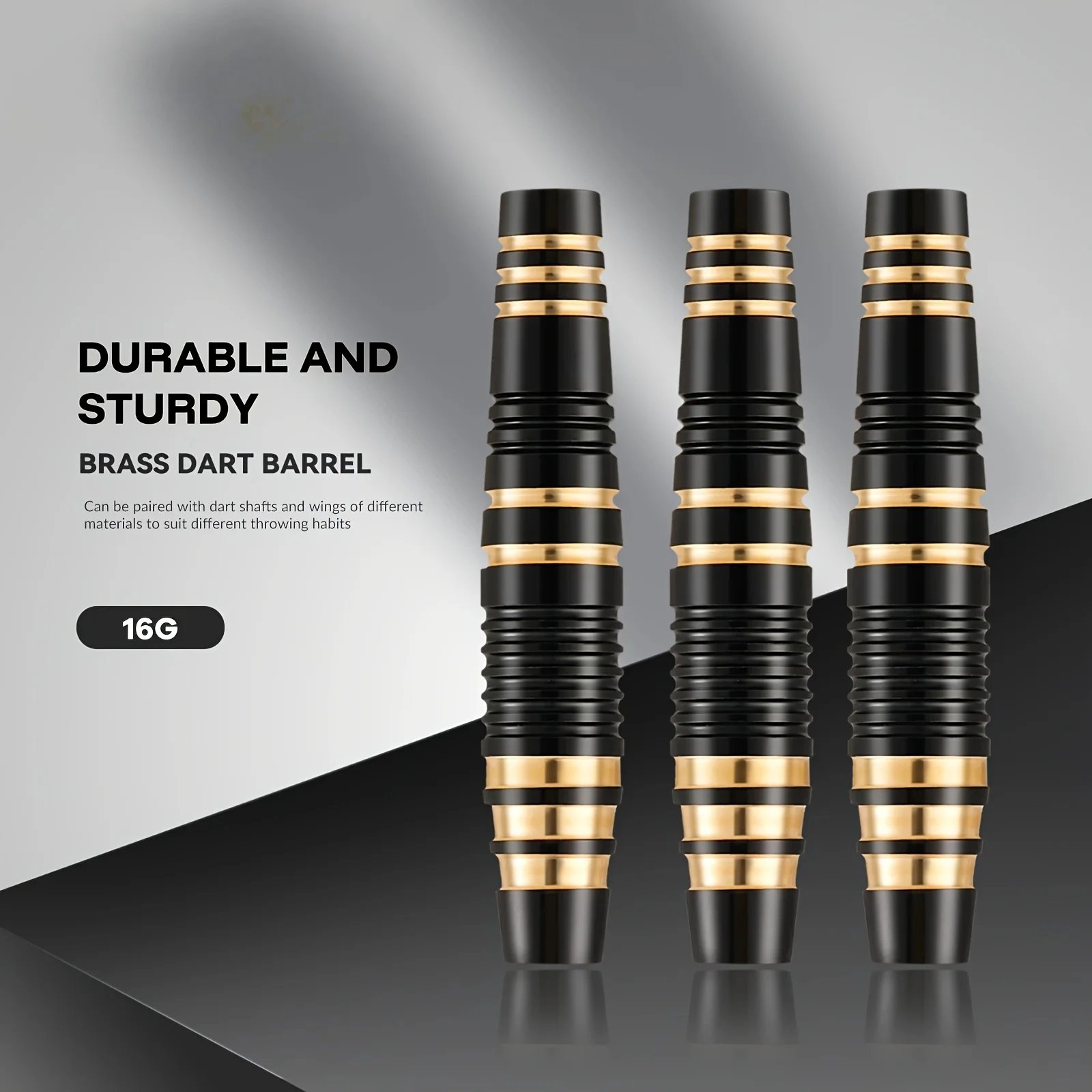 3pcs universal Dart Body Replacement, 16g Durable Brass Dart Barrel Body, 47mm Long Including Storage Box