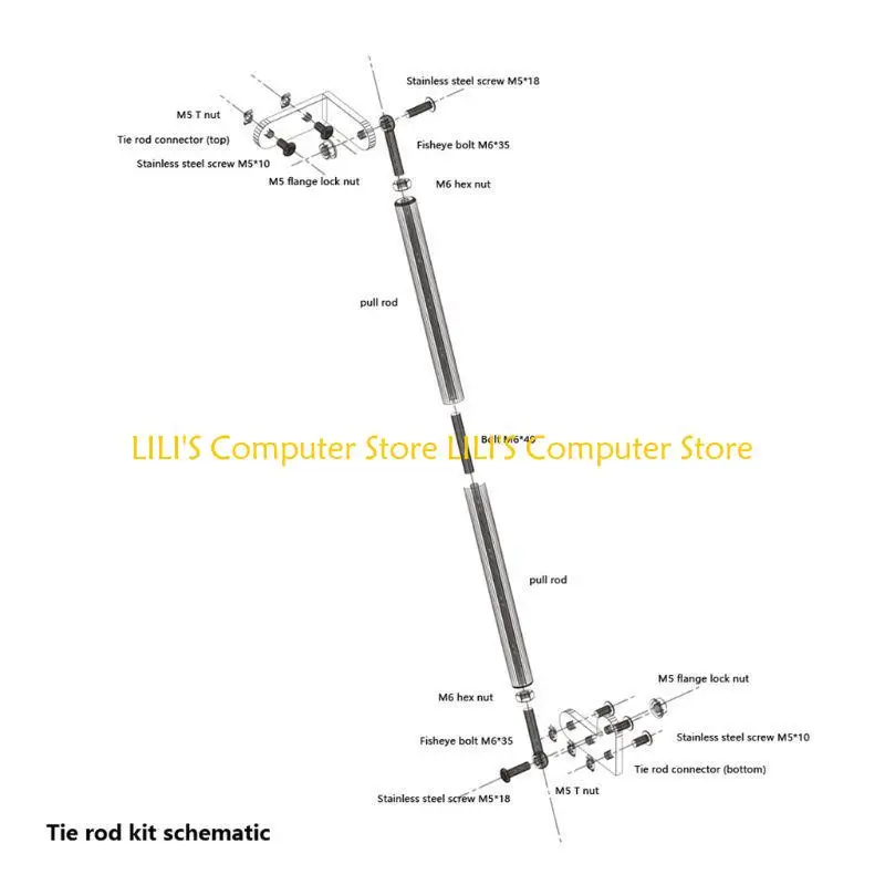 

A52B Upgraded Printer Part Support Rod Set for CR-10/CR-10S/CR-10 TEVO CR-10